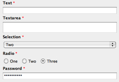 Picture of sample Uploader User Inputs